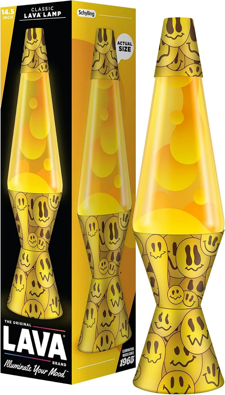 Grinning Globs Lava Lite lamp — lamp and packaging